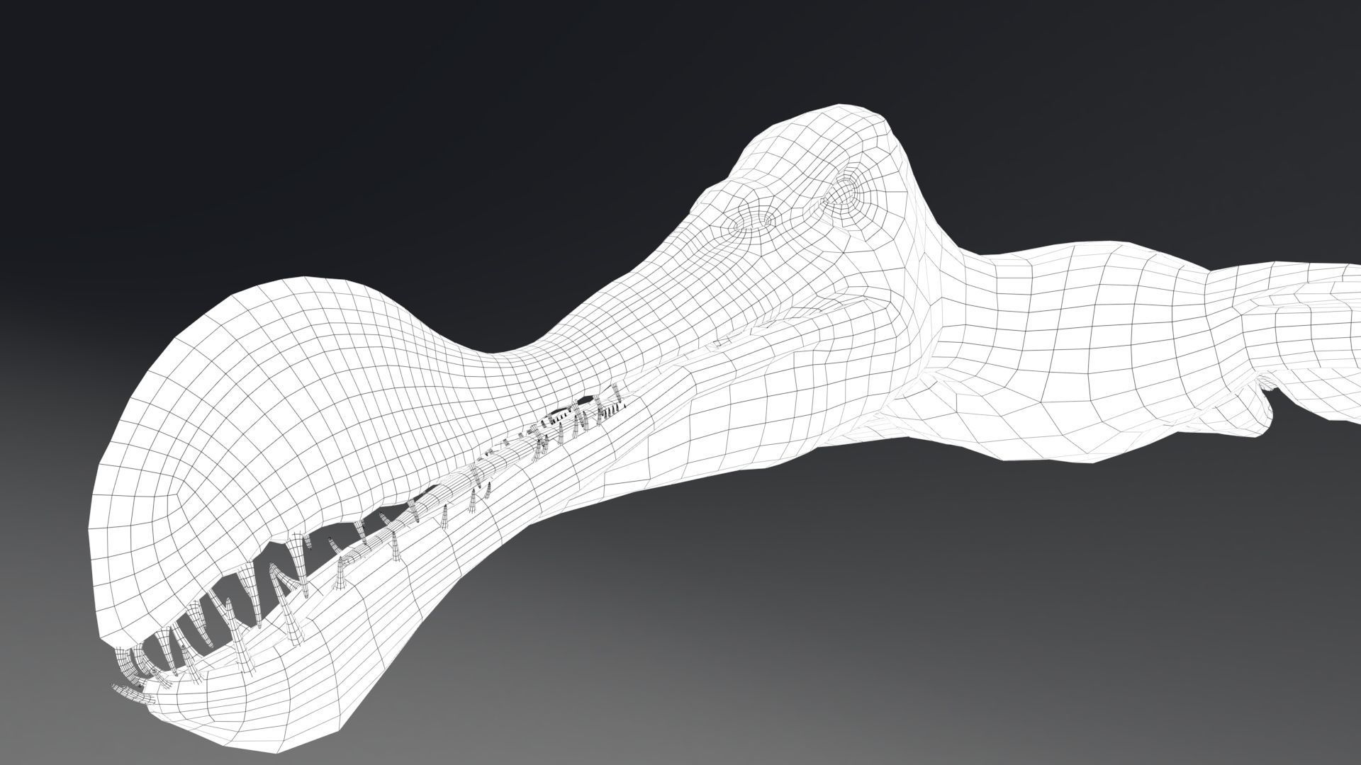 Dinosaur Tropeognathus dinosaur flying Low-poly 3D model_22