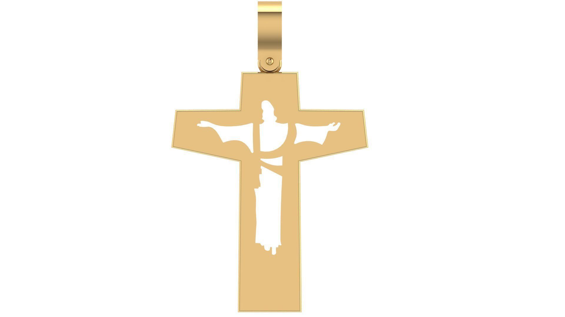 CROSS PENDANT CR14 3D print model_6