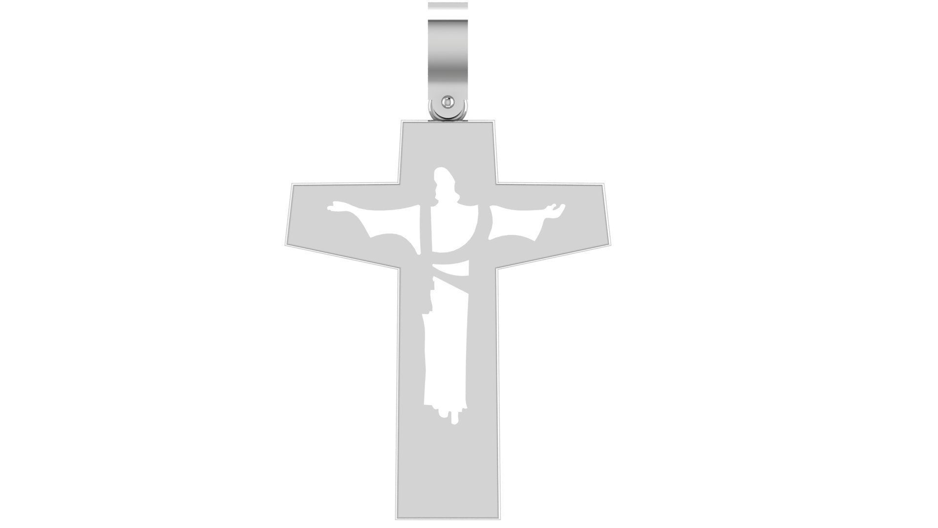 CROSS PENDANT CR14 3D print model_5