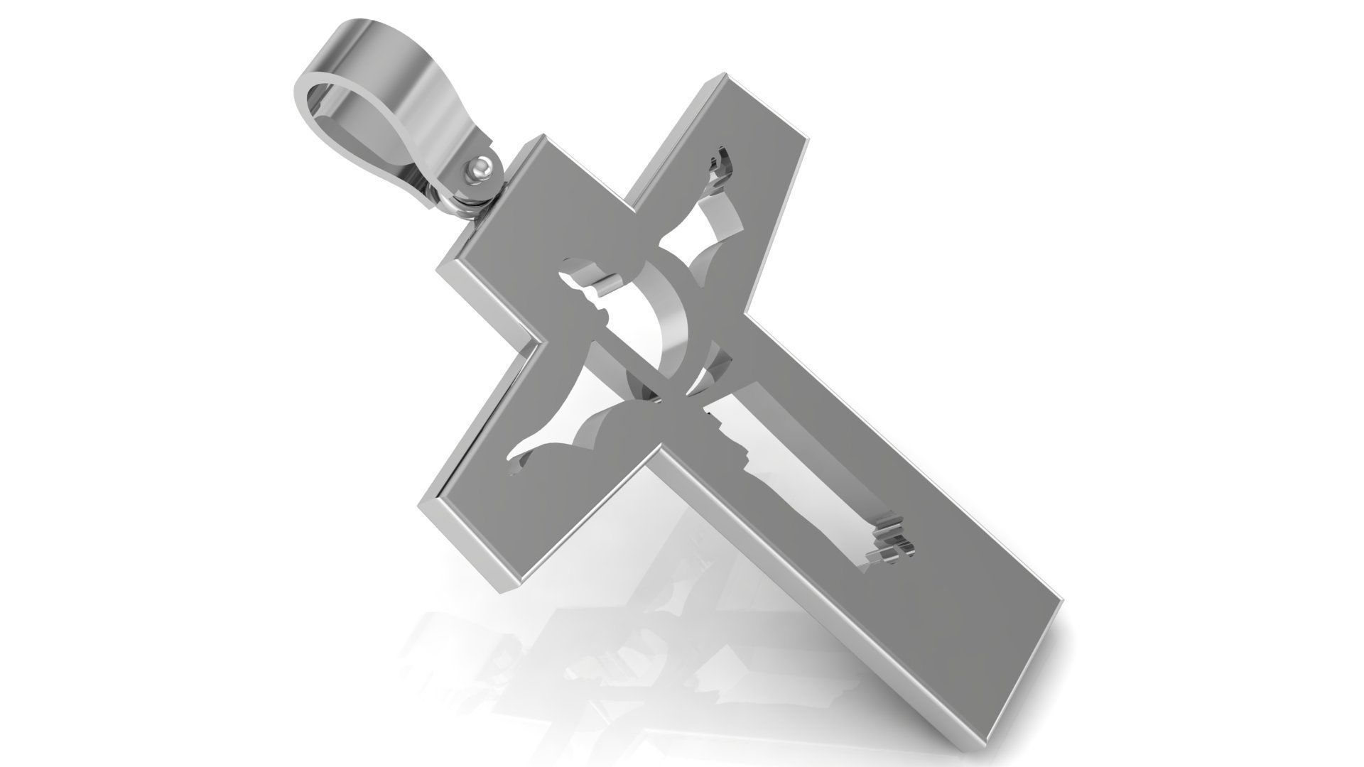 CROSS PENDANT CR14 3D print model_1