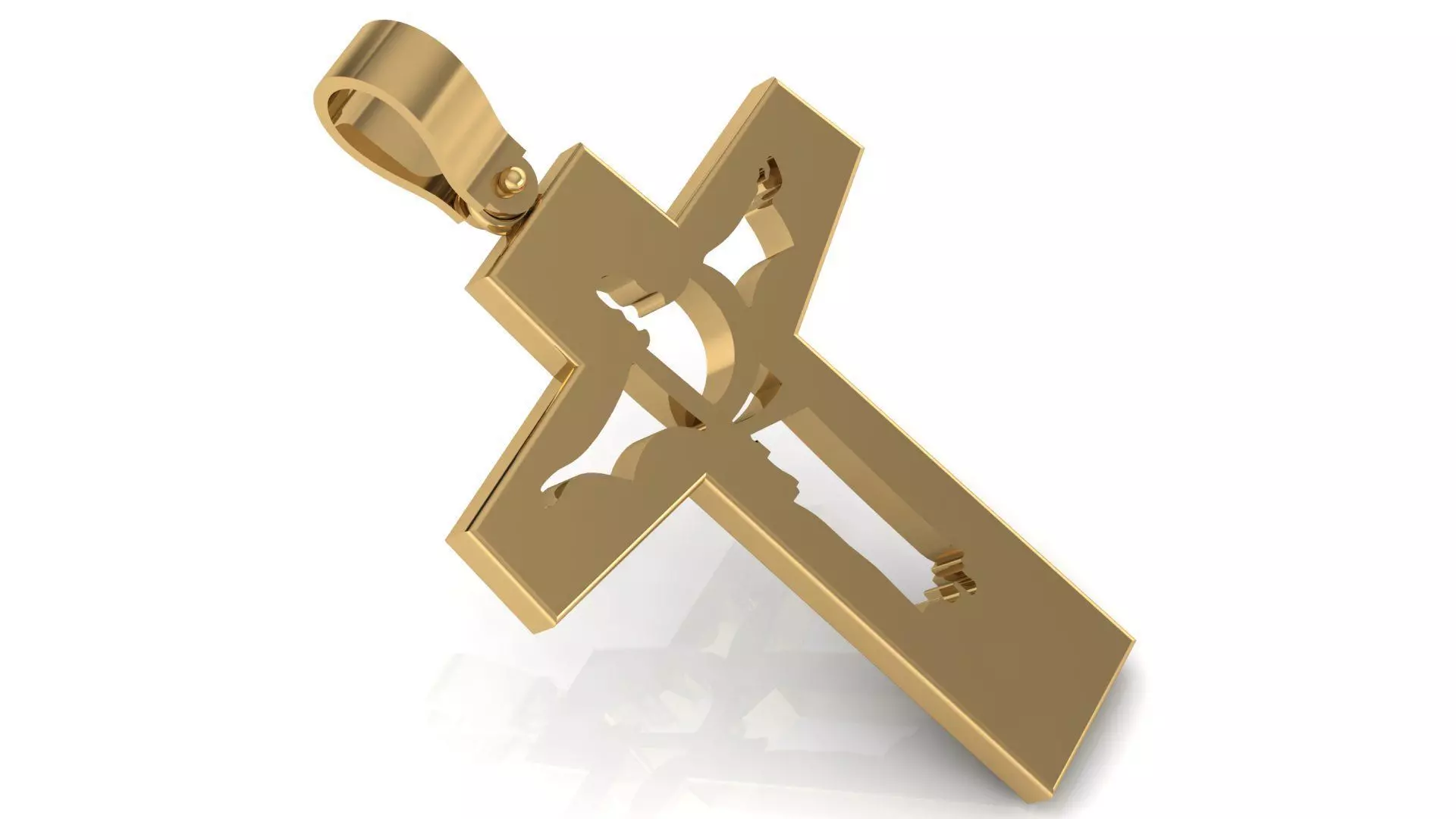 CROSS PENDANT CR14 3D print model_0