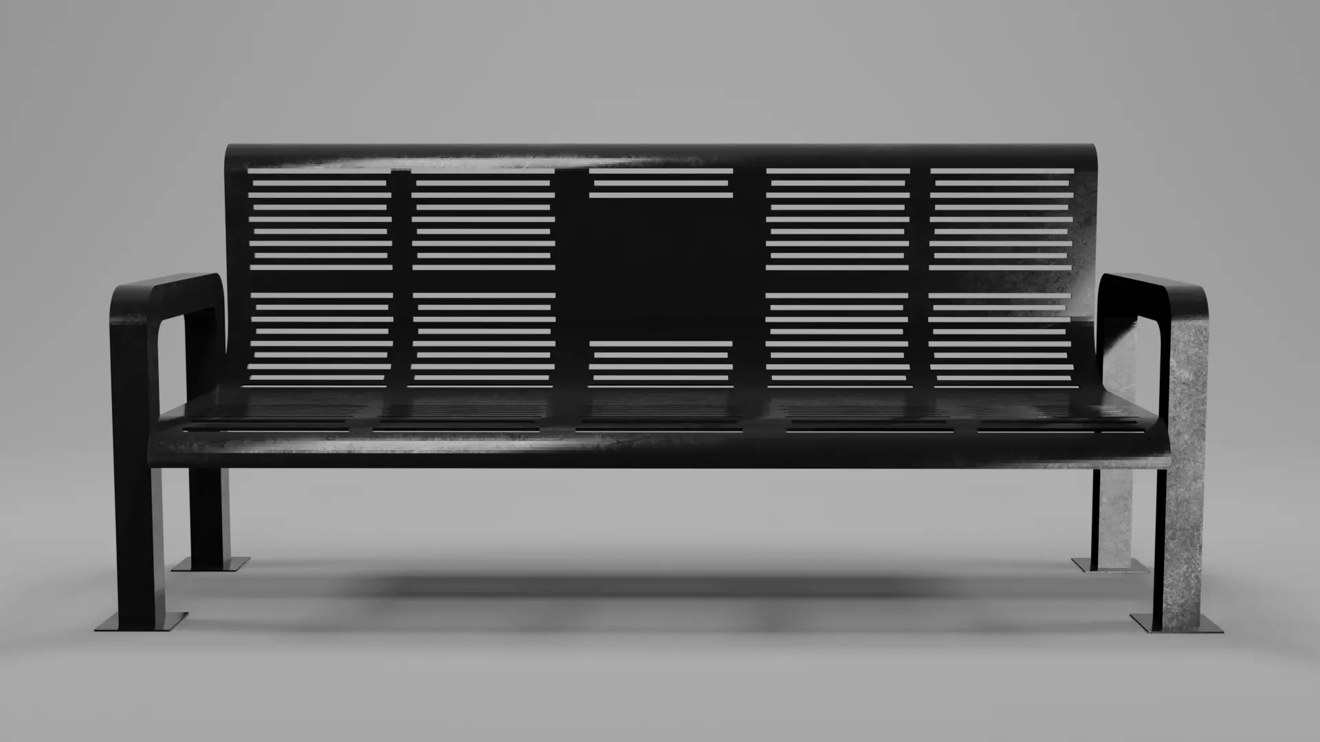 Bench park Free low-poly 3D model