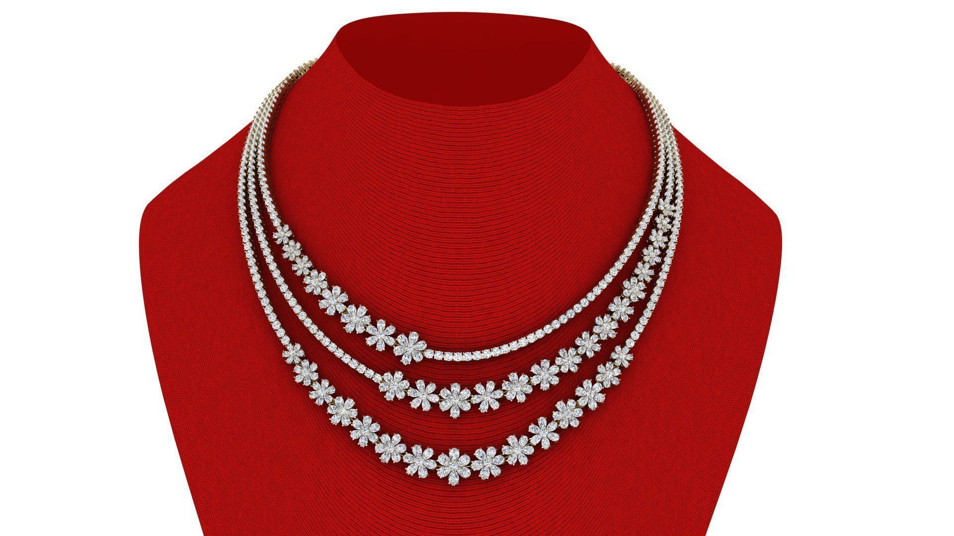 necklaces necklace with beads 3D print model_1