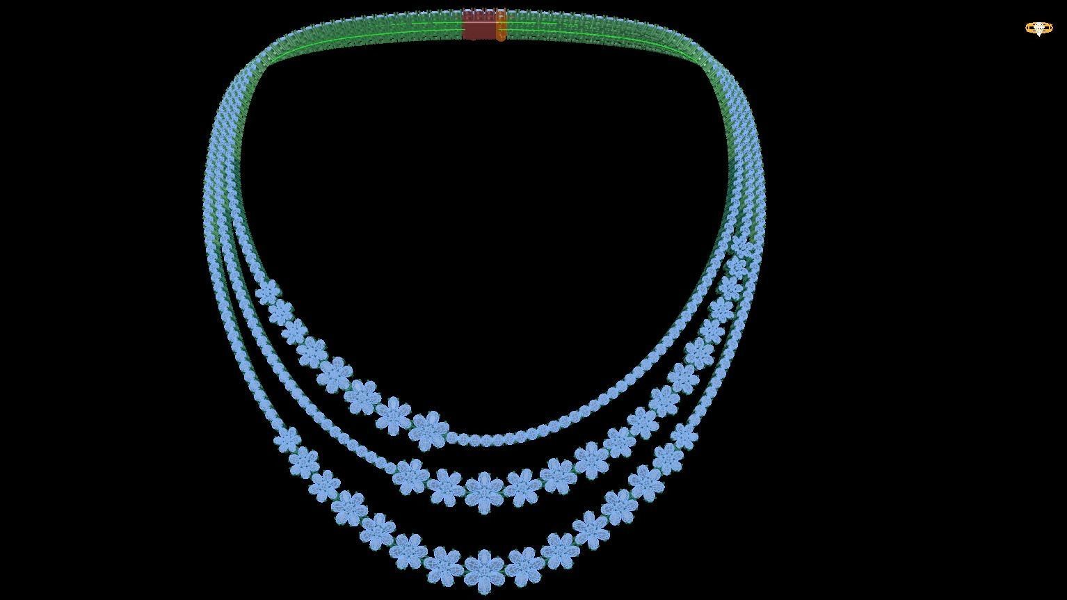 necklaces necklace with beads 3D print model_2