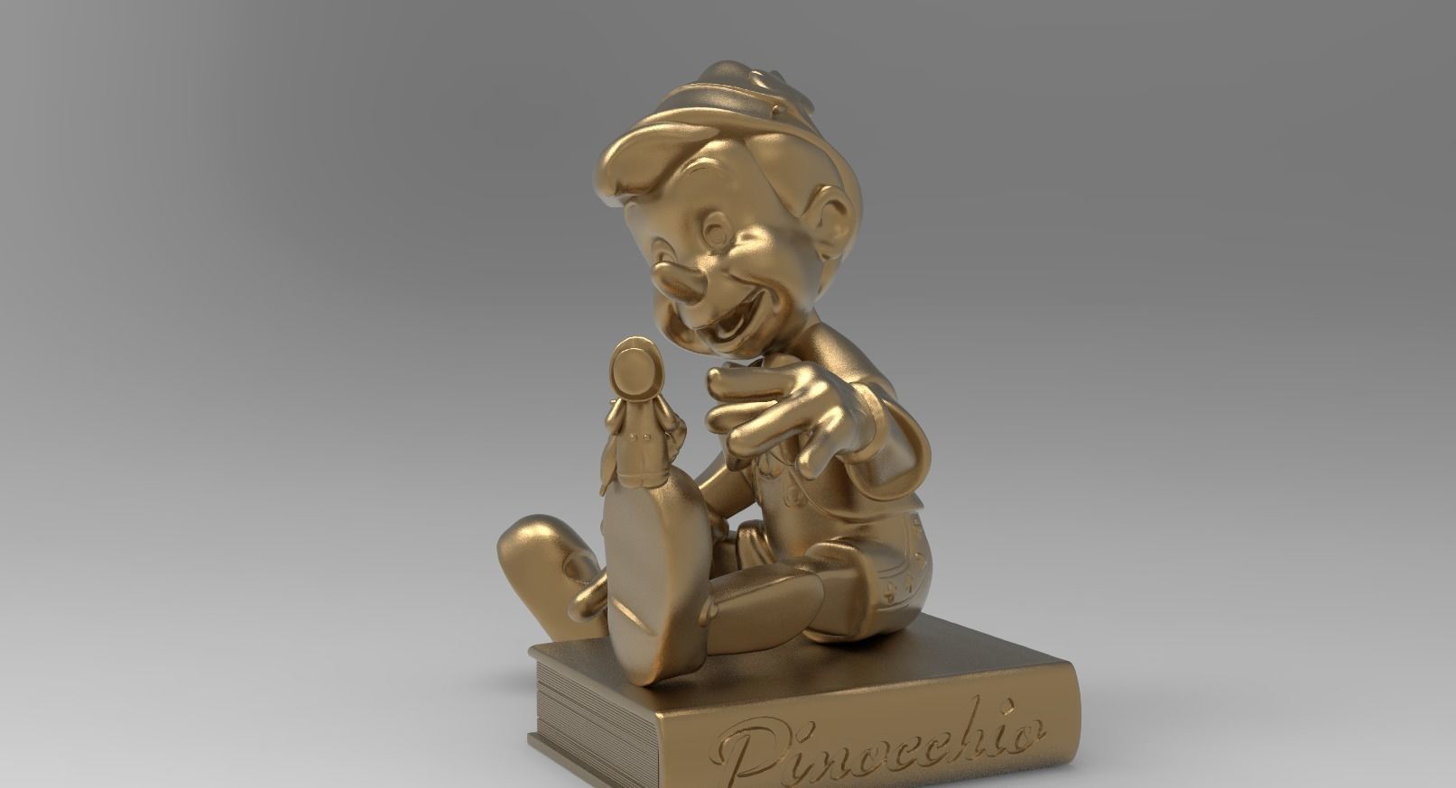    PINOCCHIO Walt Disney 3D print model_1