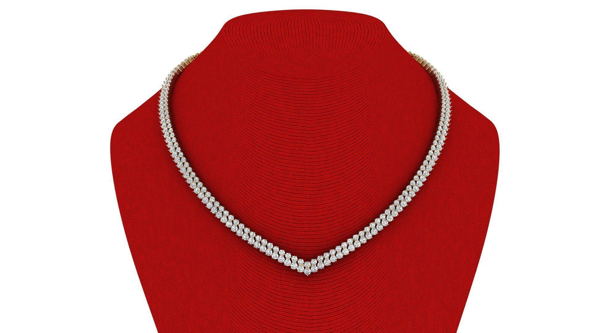 necklaces necklace with diamonds 3D print model_1