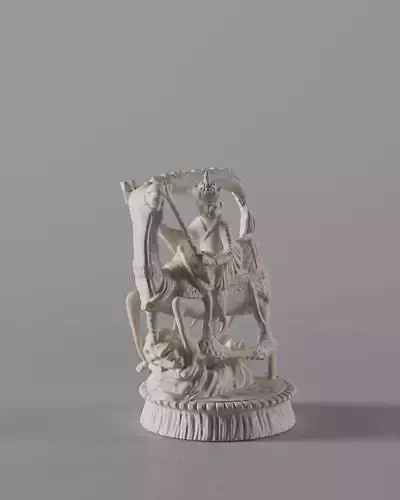 Engraved ivory statue