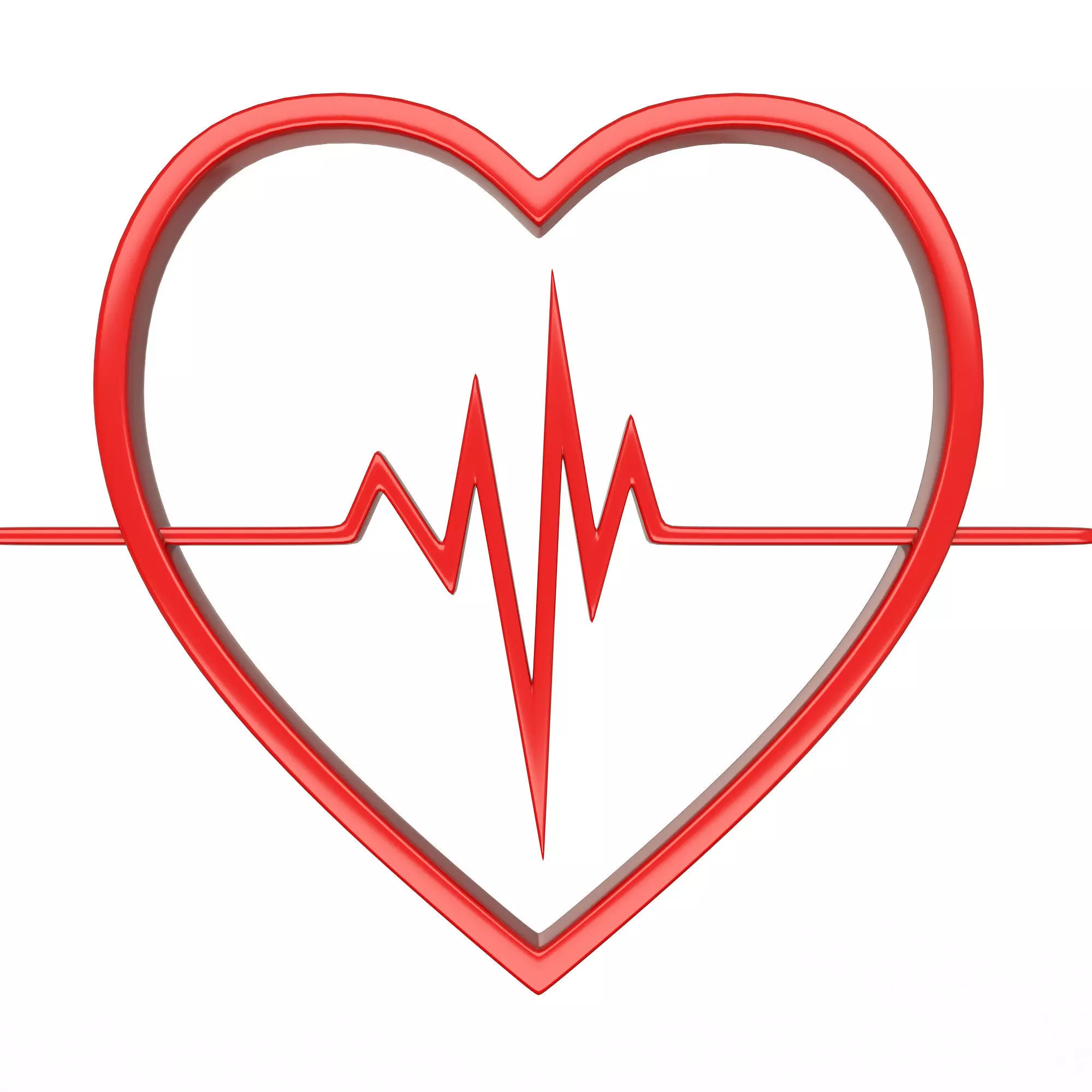 Heartbeat Pulse Symbol Low-poly 3D model
