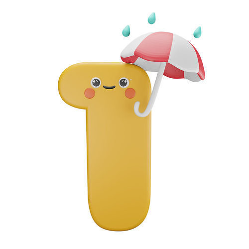 Character Number One 1 Low-poly 3D model