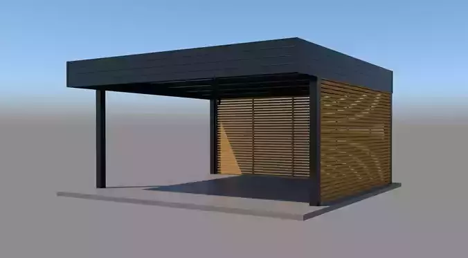 Open Garage 3D model 3D model