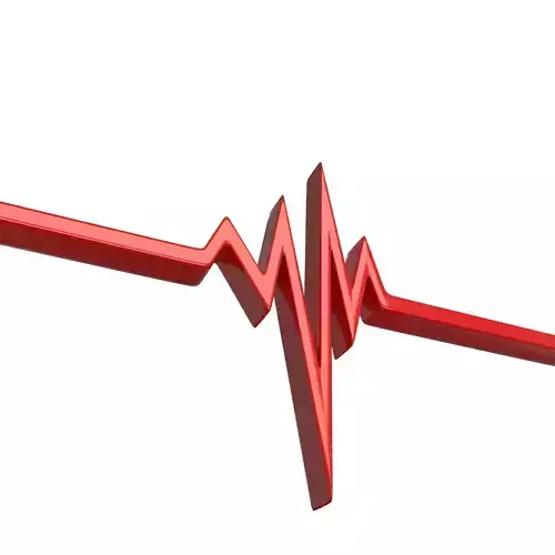 Pulse Symbol Low-poly 3D model