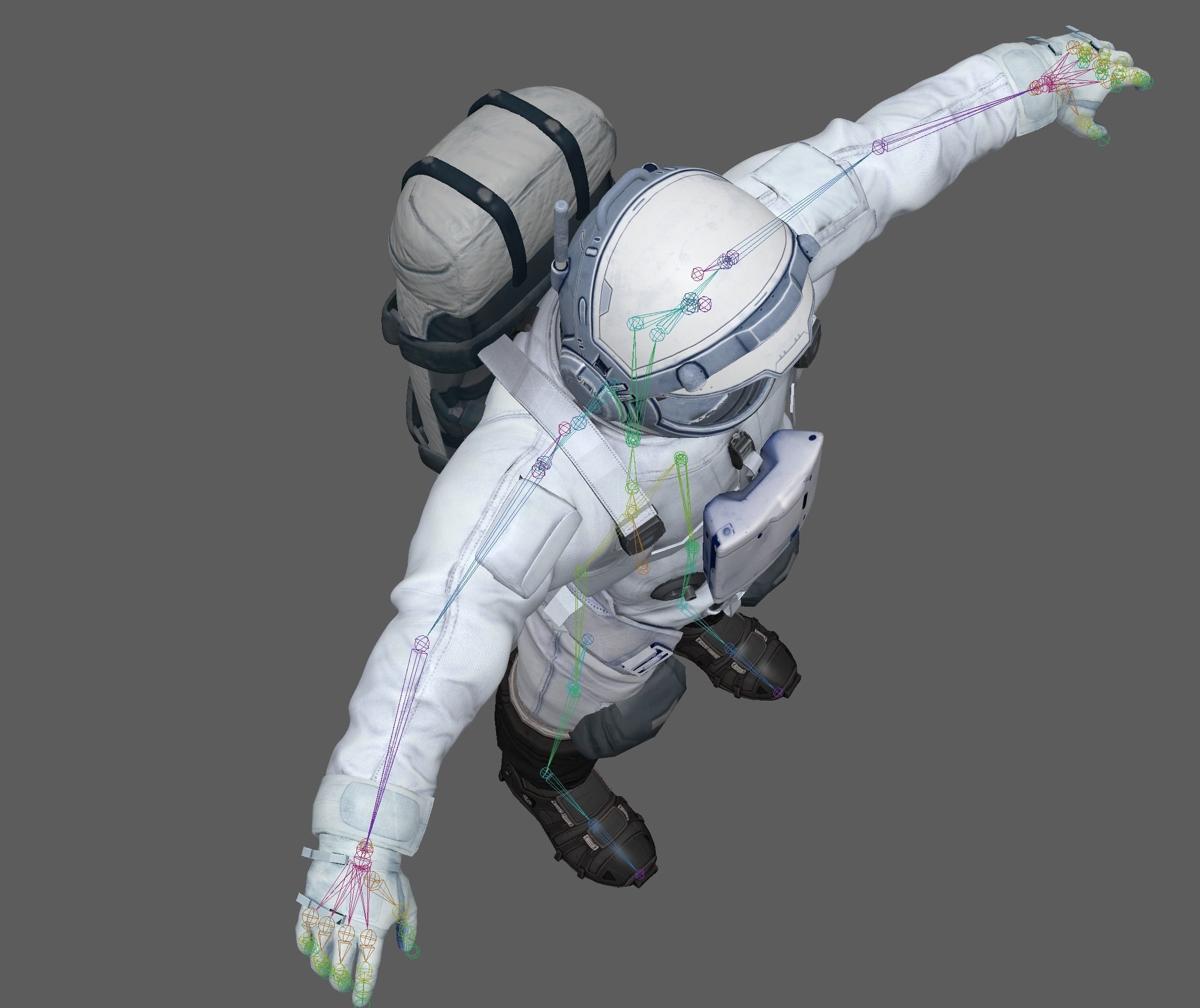 Astronaut Rigged Model - Face include  3D model_19