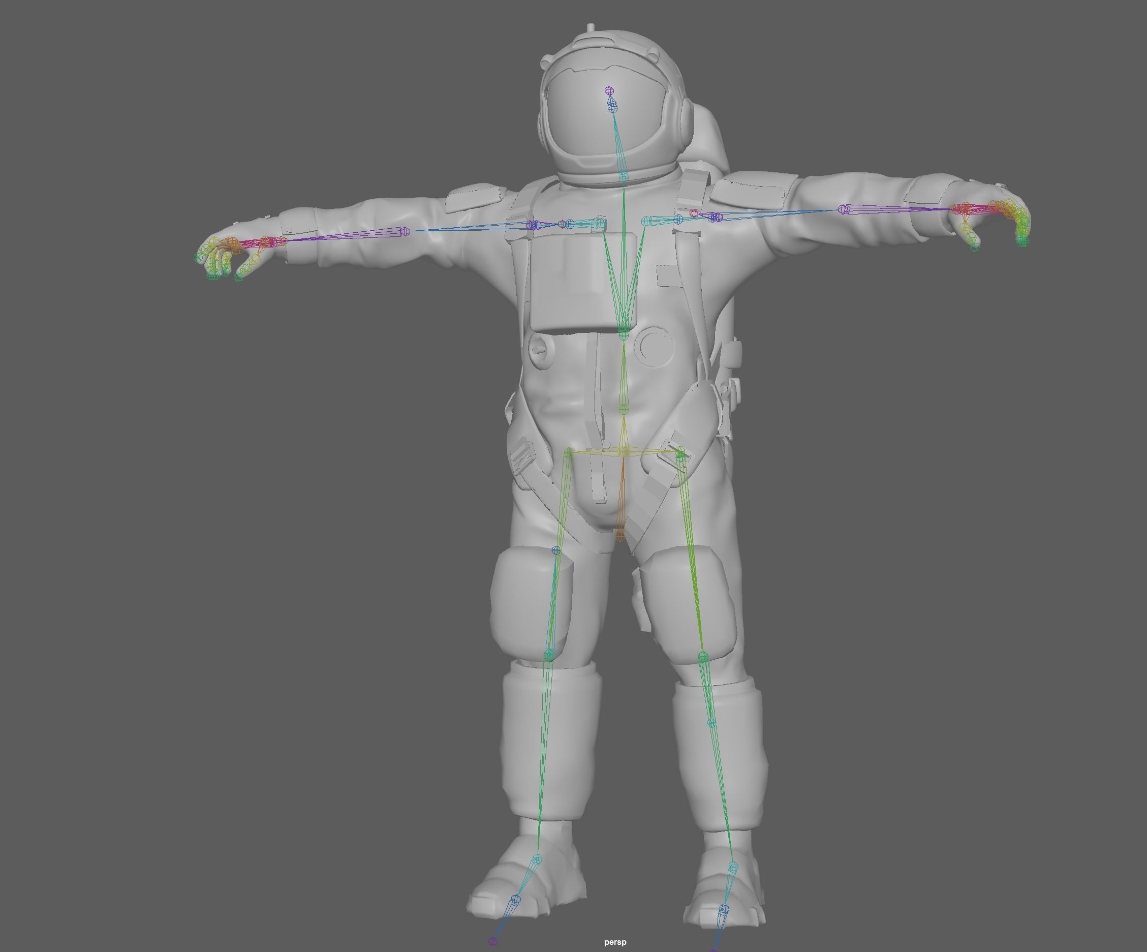 Astronaut Rigged Model - Face include  3D model_13