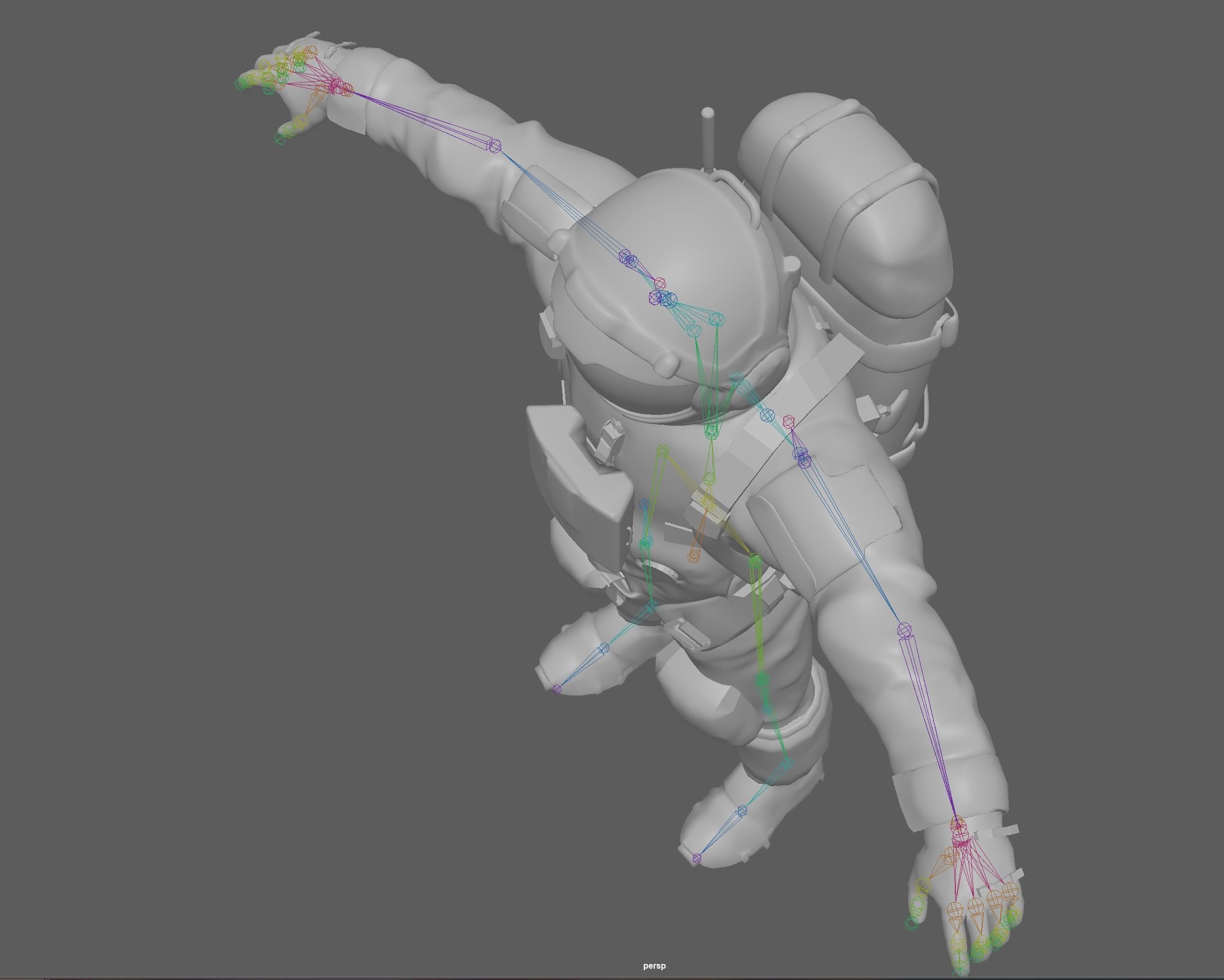 Astronaut Rigged Model - Face include  3D model_15