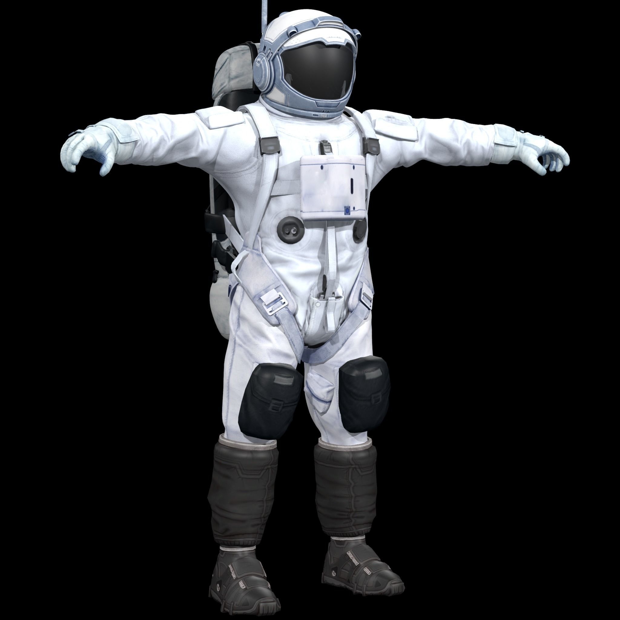 Astronaut Rigged Model - Face include  3D model_4