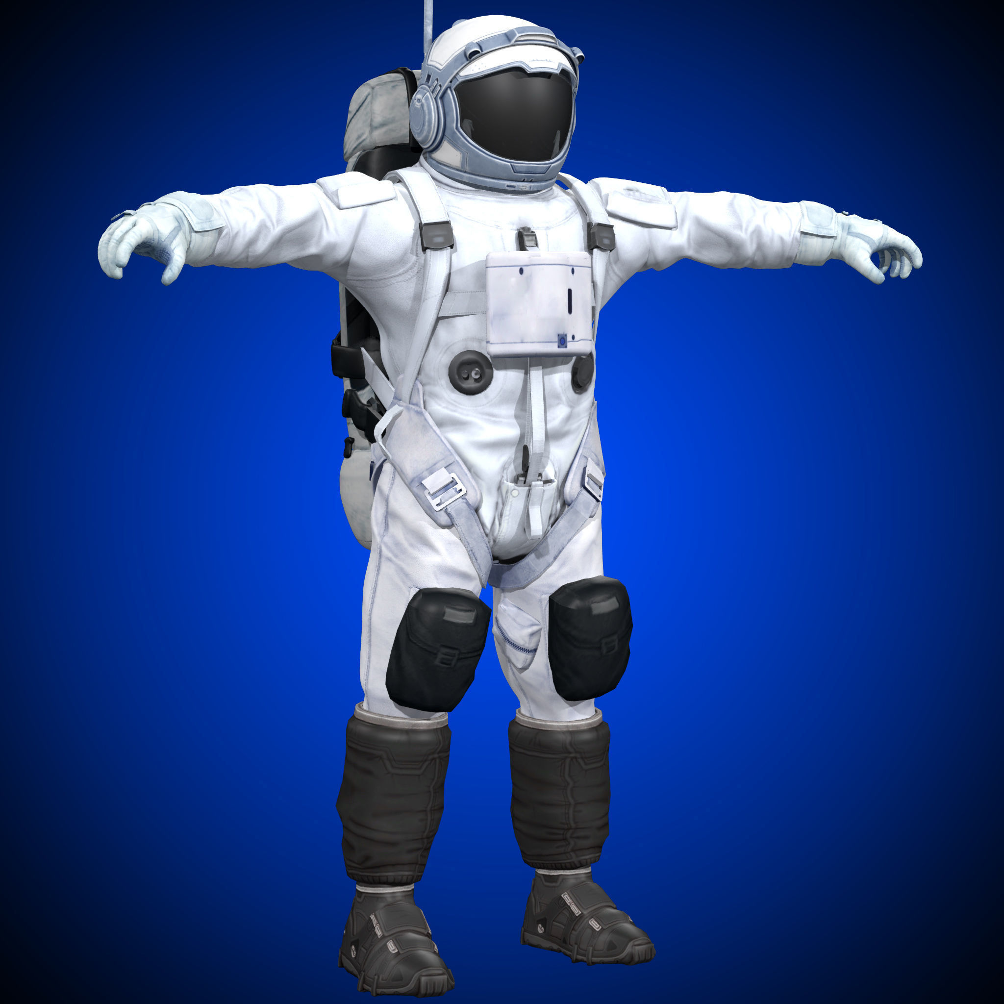 Astronaut Rigged Model - Face include  3D model_1