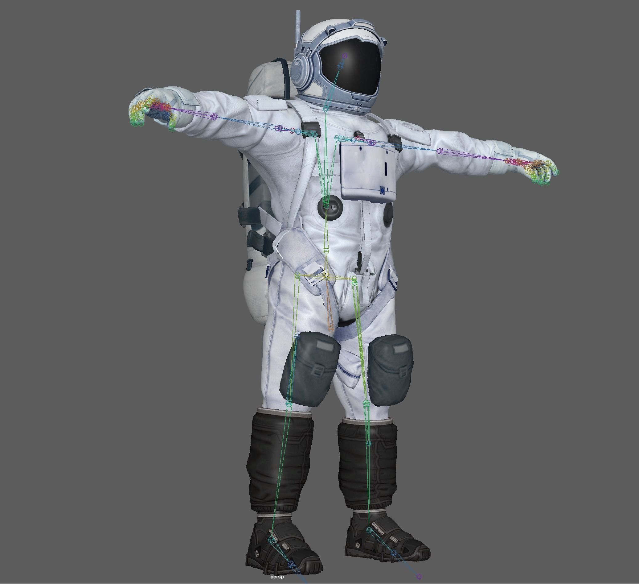 Astronaut Rigged Model - Face include  3D model_17