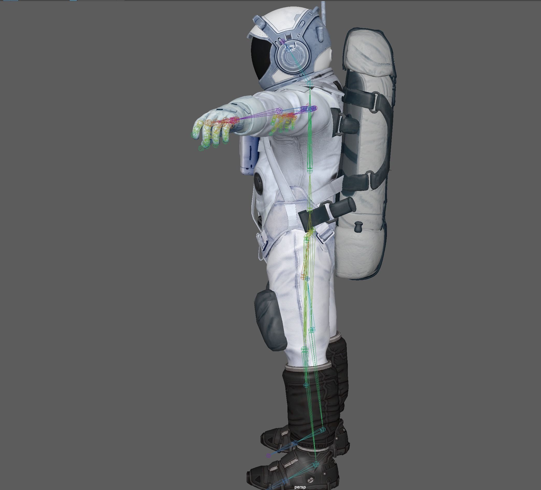 Astronaut Rigged Model - Face include  3D model_22