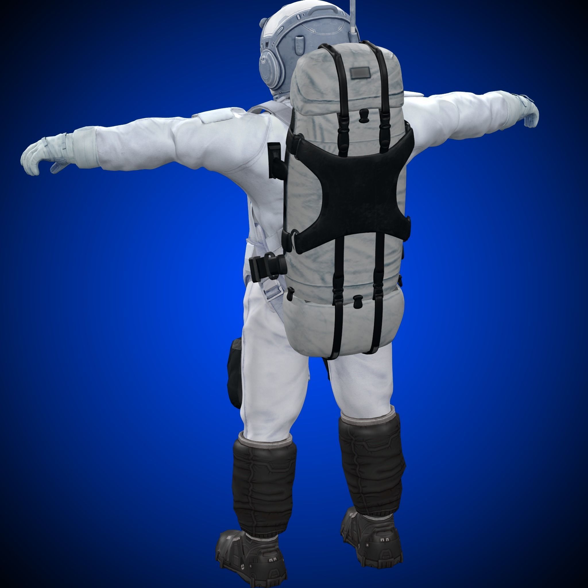 Astronaut Rigged Model - Face include  3D model_6