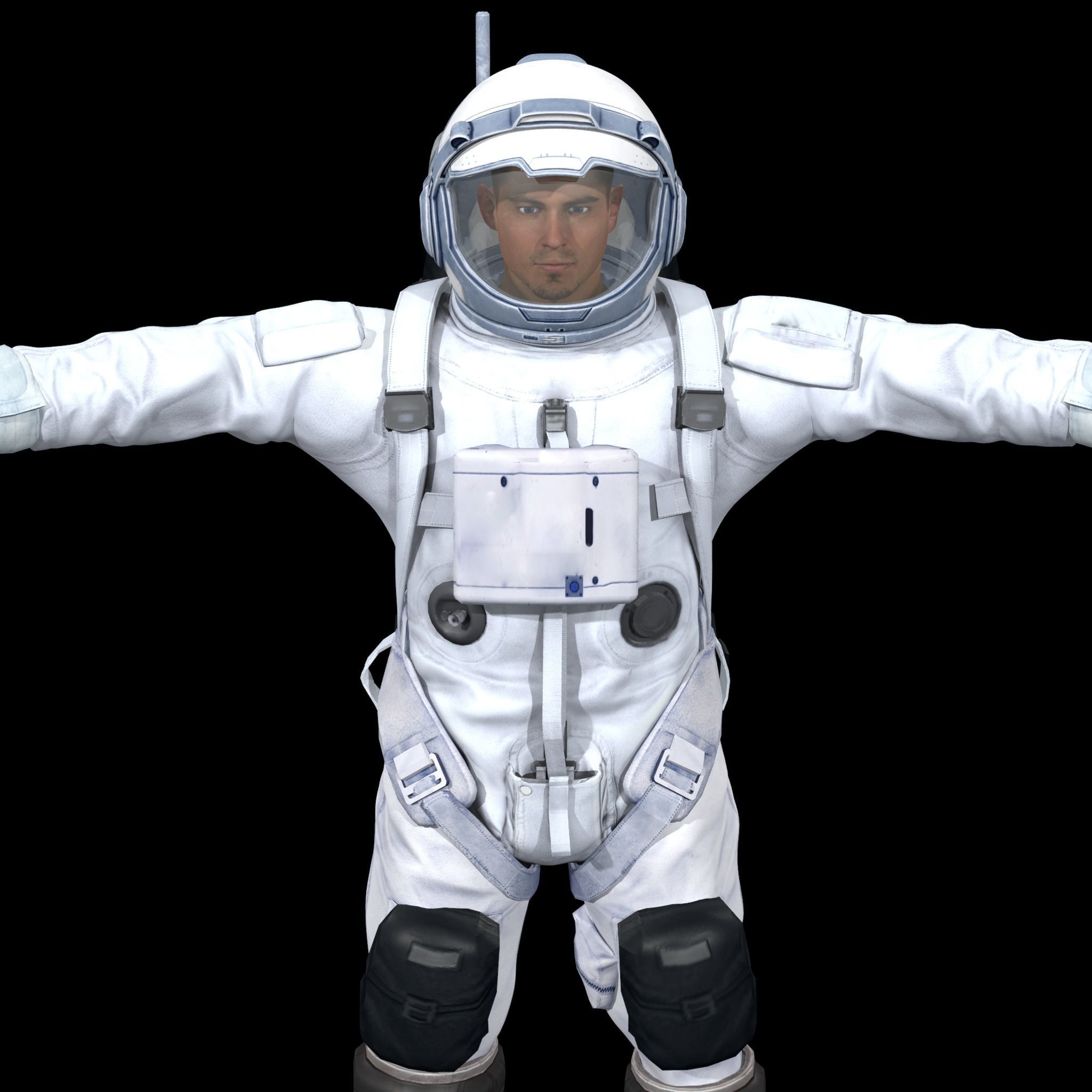 Astronaut Rigged Model - Face include  3D model_8