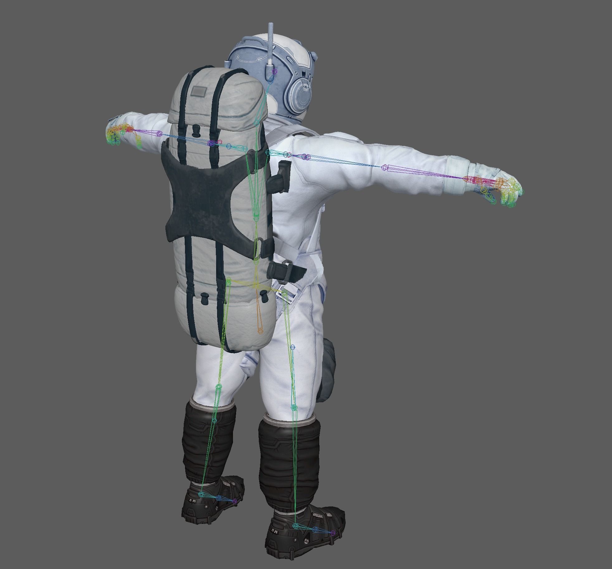 Astronaut Rigged Model - Face include  3D model_18
