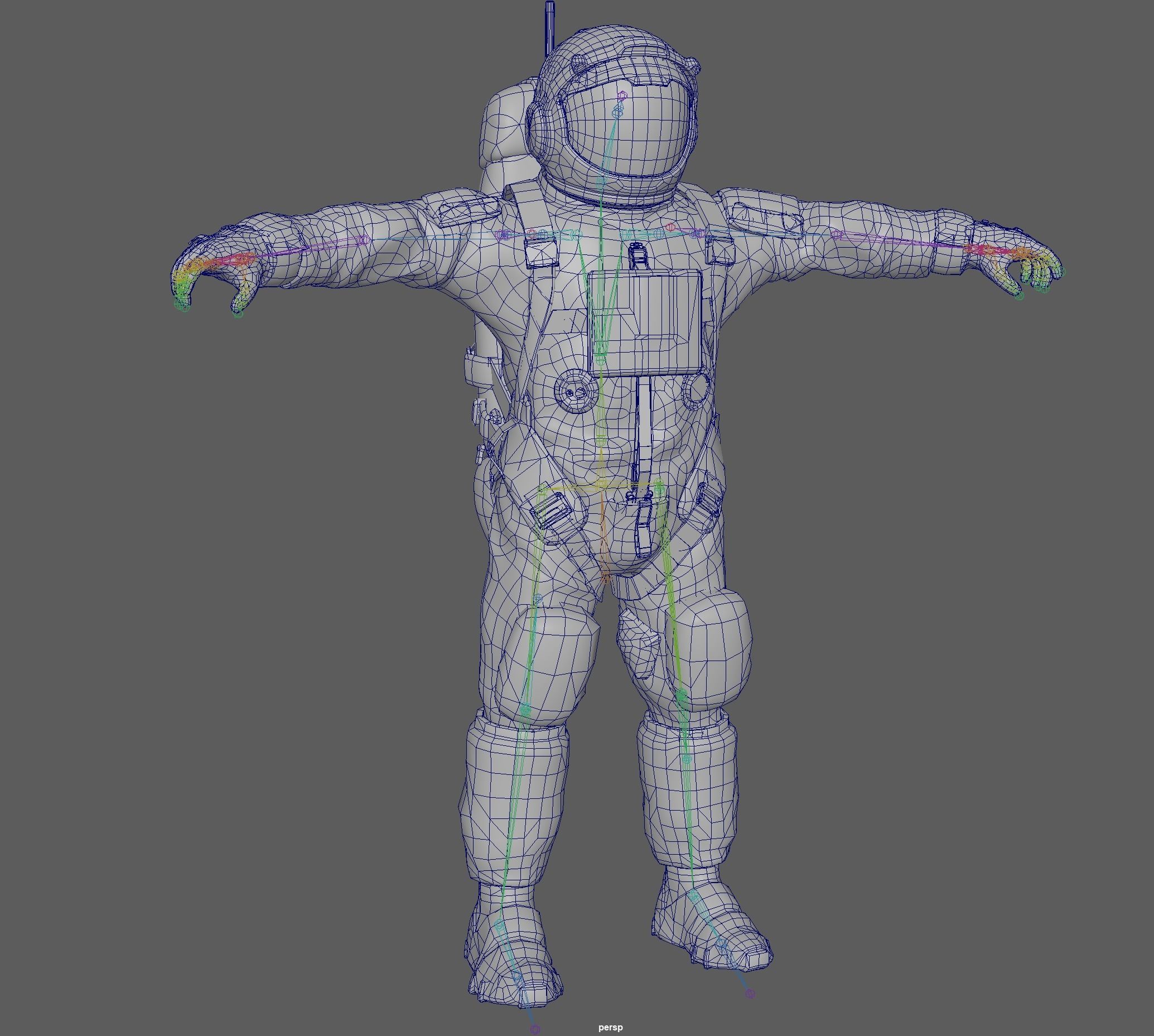 Astronaut Rigged Model - Face include  3D model_16