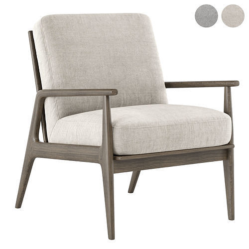 Mid Century Modern armchair 09  3D model