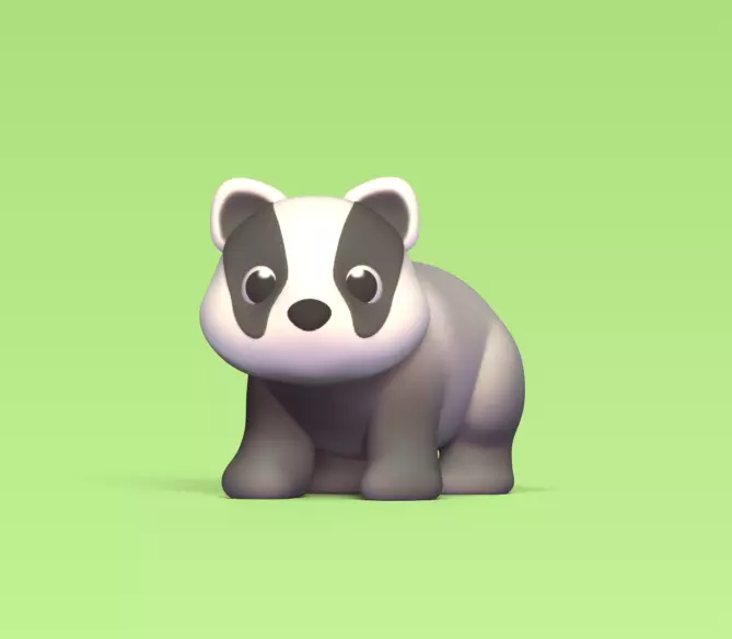 Badger pygmy panda 3D print model_0