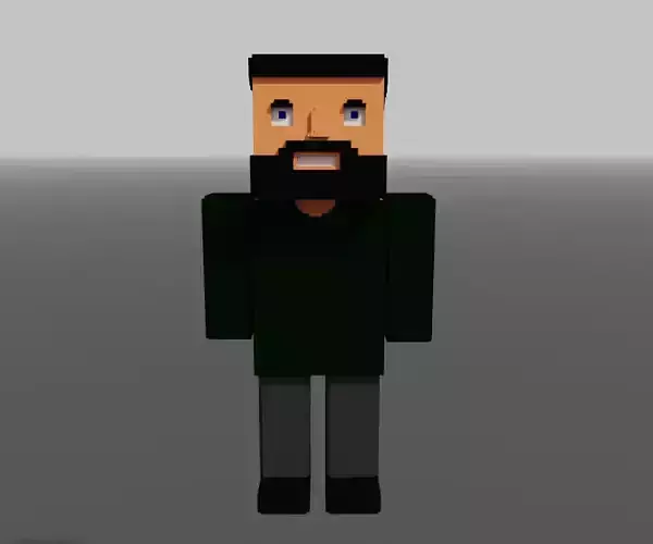 SSKIN minecraft character with beard