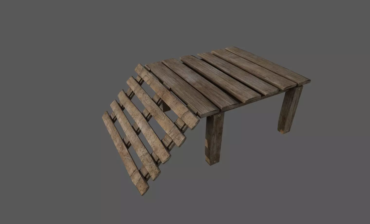 3D model Bridge platform wood VR / AR / low-poly | CGTrader
