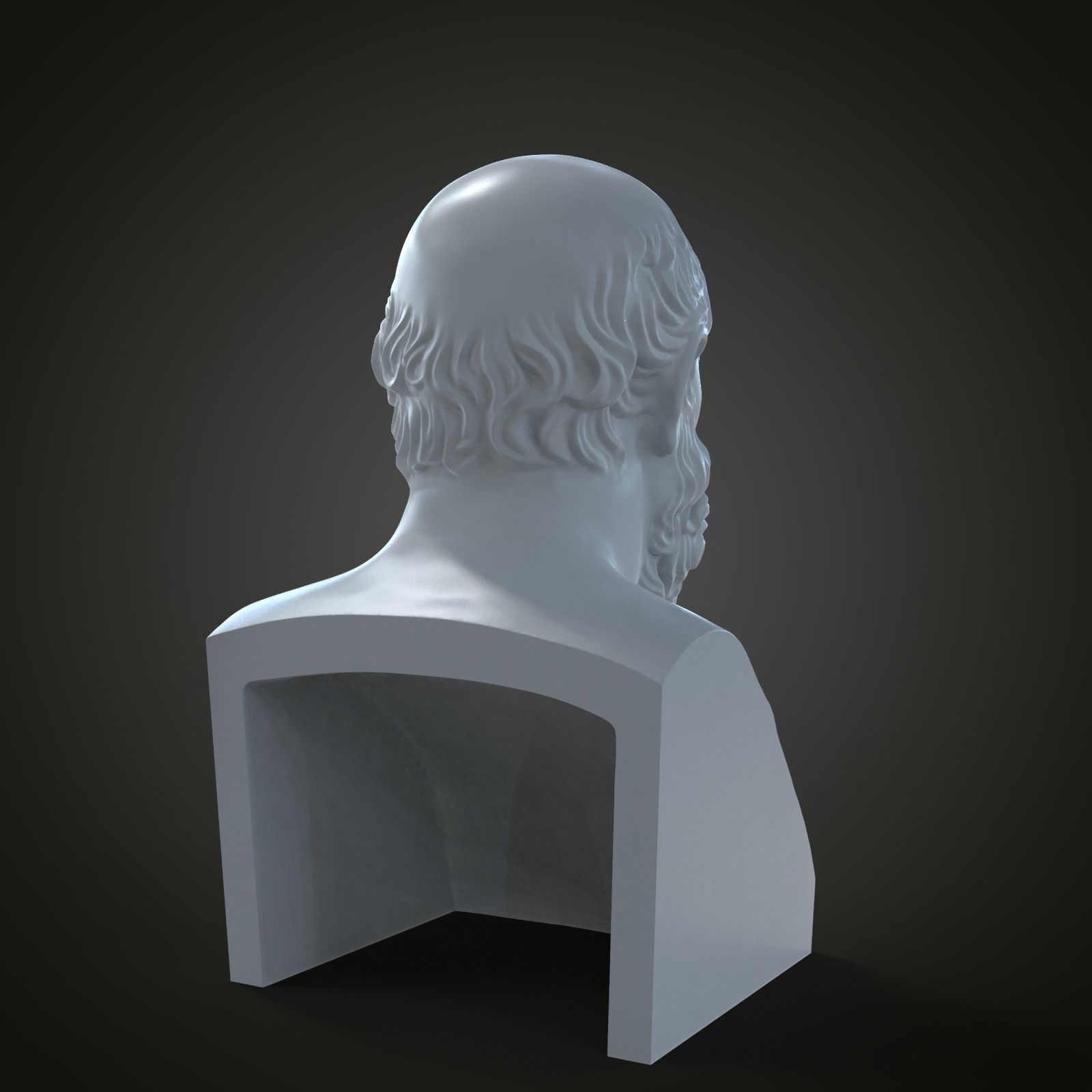 Bust of Socrates 3D print model_2