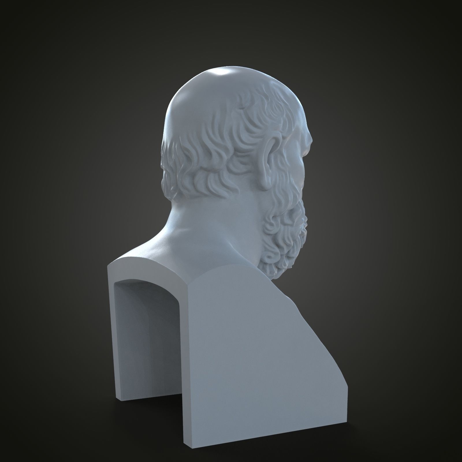 Bust of Socrates 3D print model_3