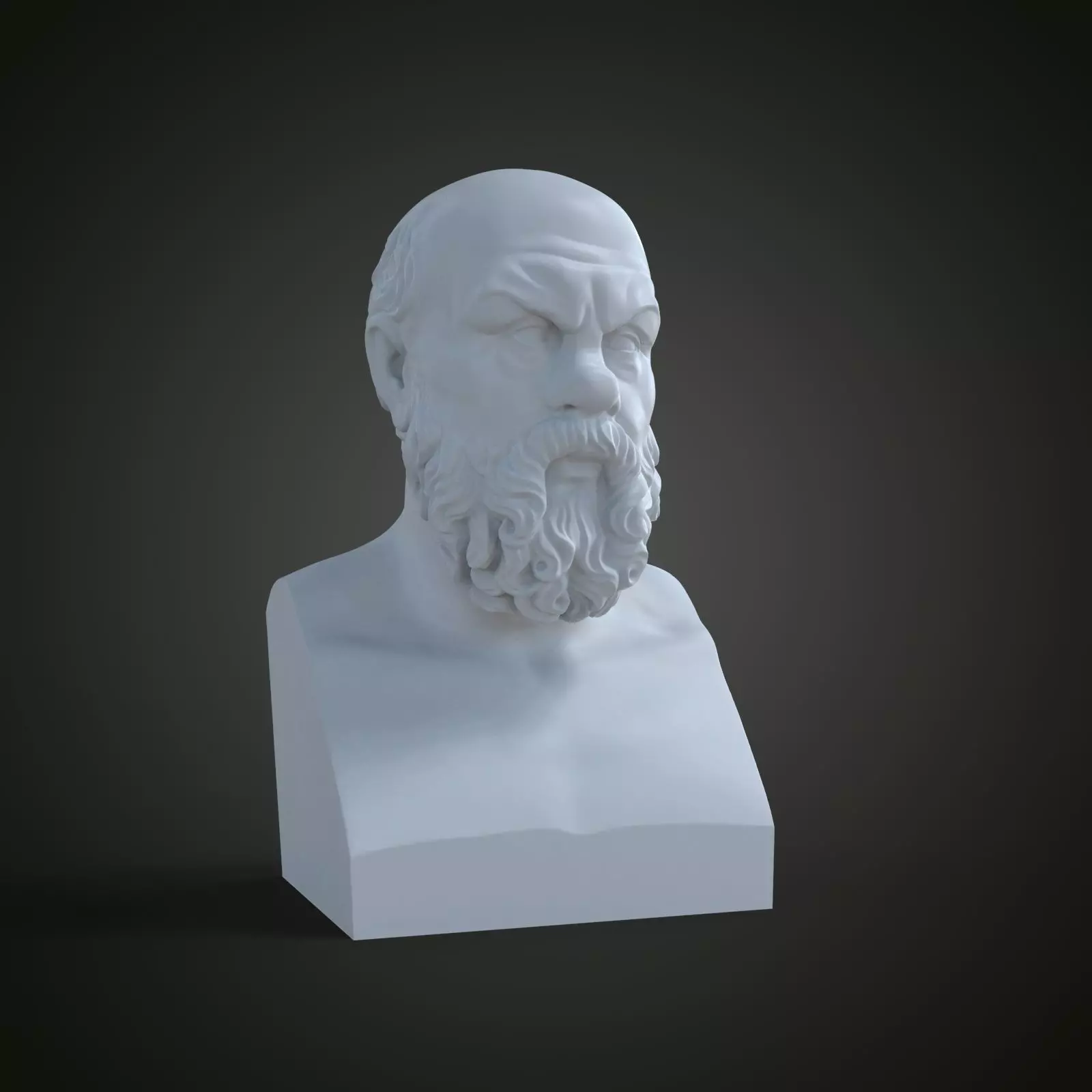 Bust of Socrates 3D print model_0