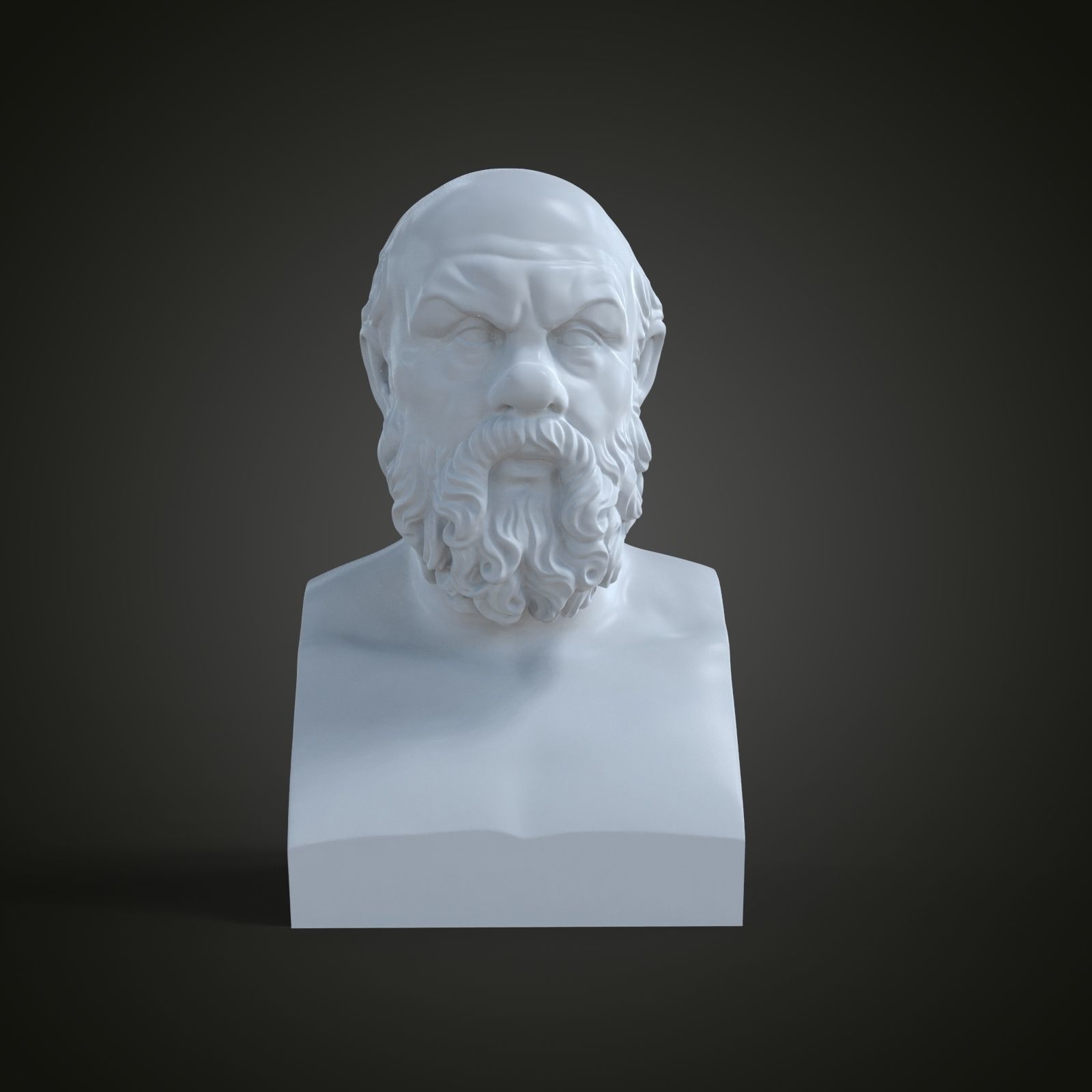 Bust of Socrates 3D print model_6