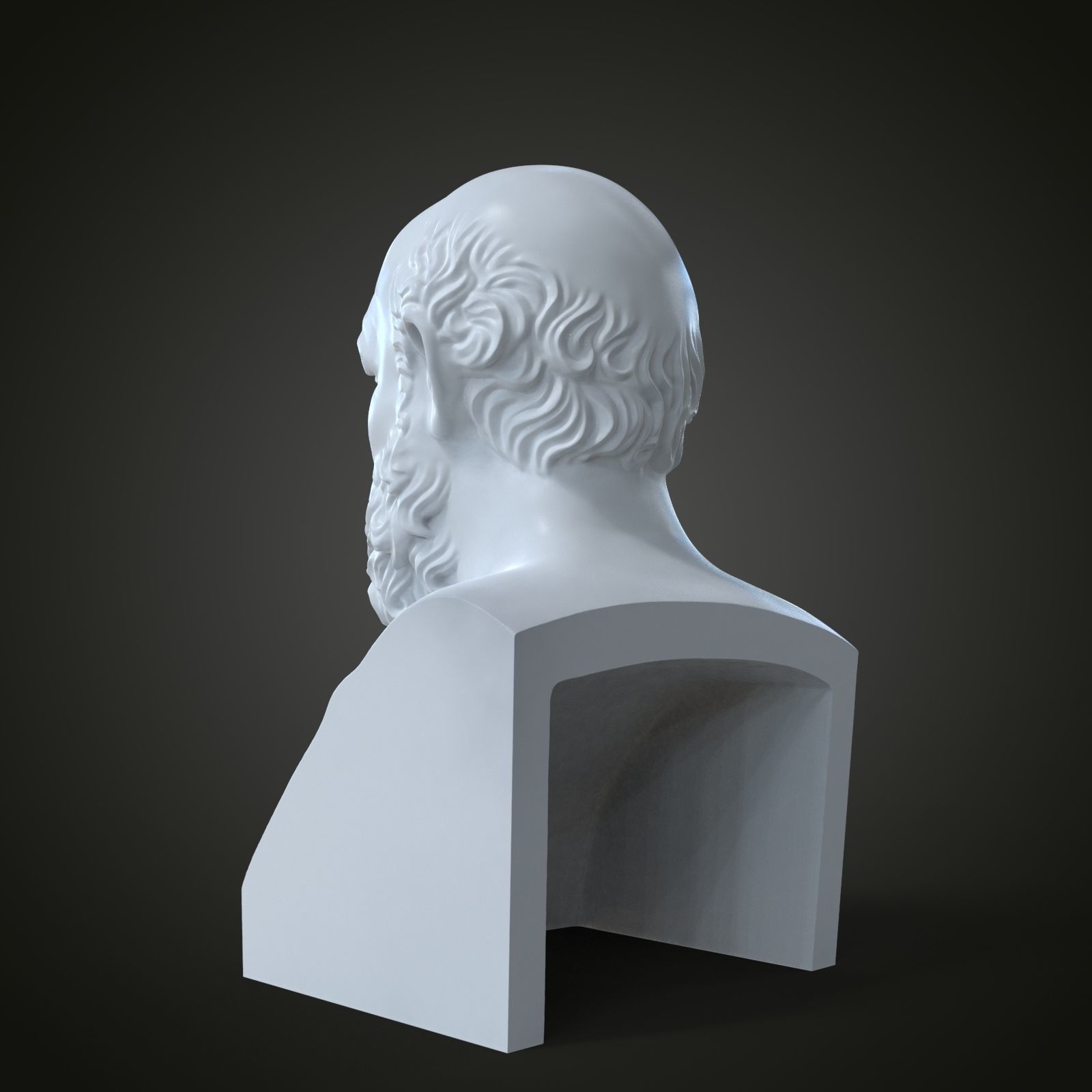 Bust of Socrates 3D print model_12