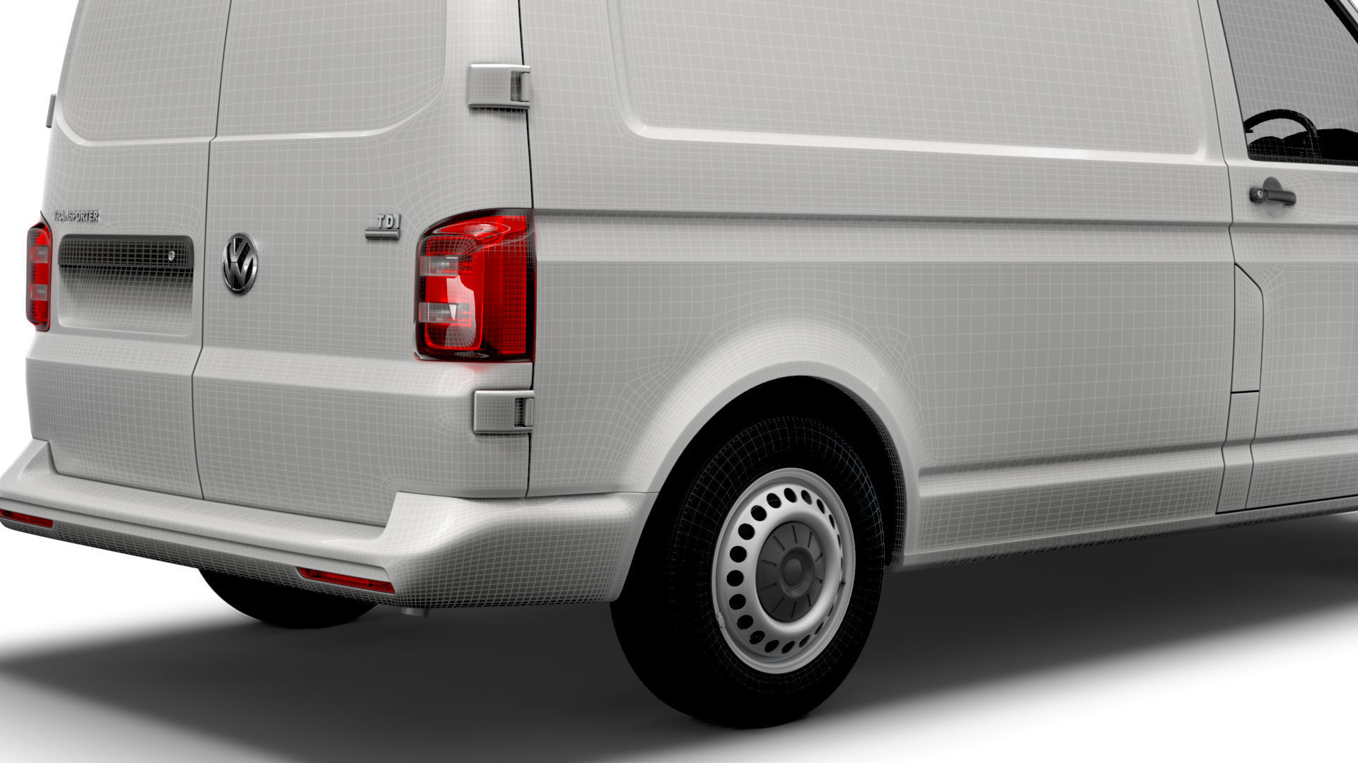 Transporter T6 1 SWB Startline UK spec 3D model_22