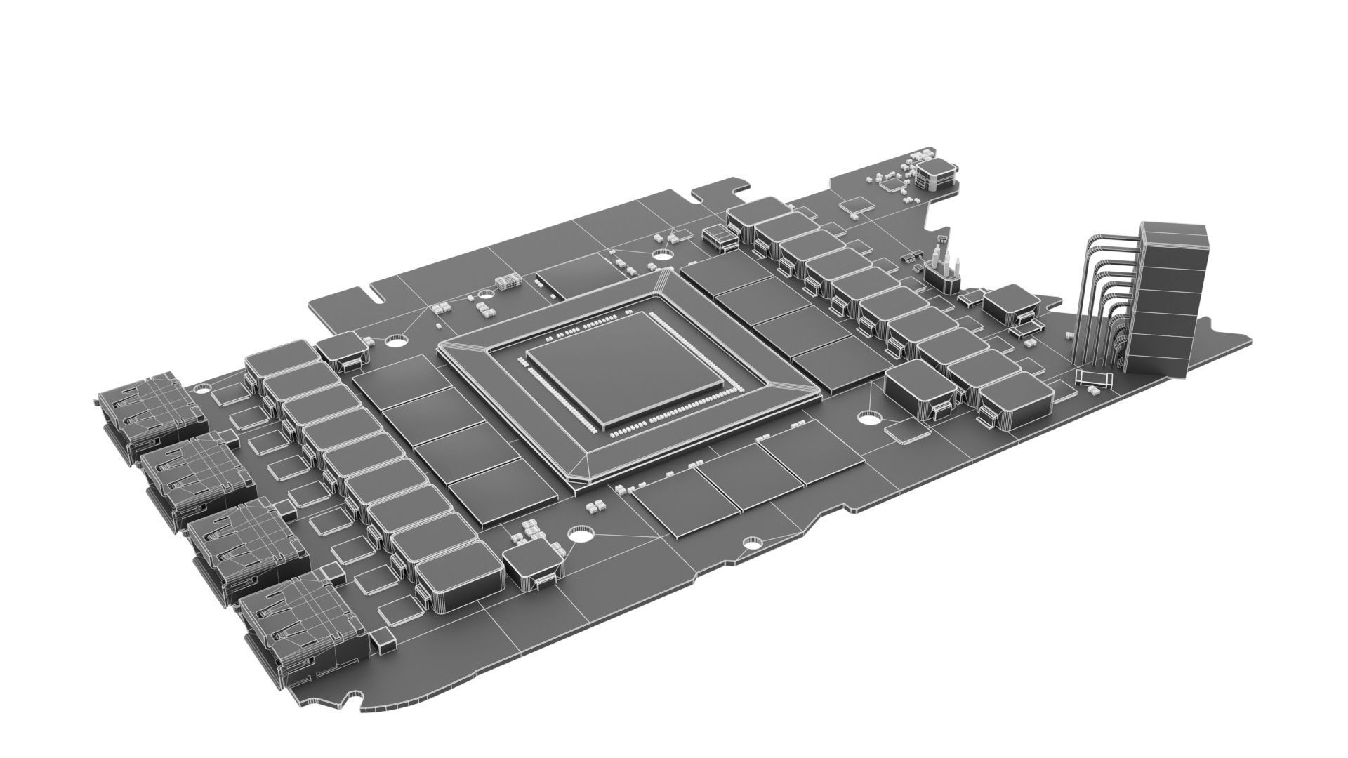 RTX 3080 pcb 3D model_12