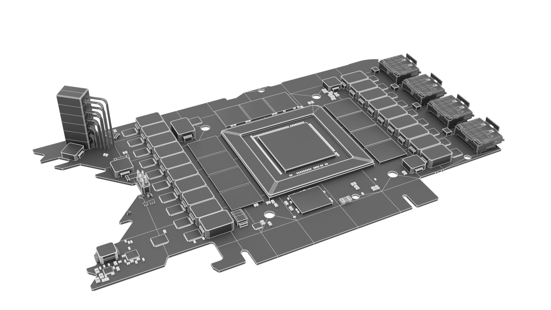 RTX 3080 pcb 3D model_11