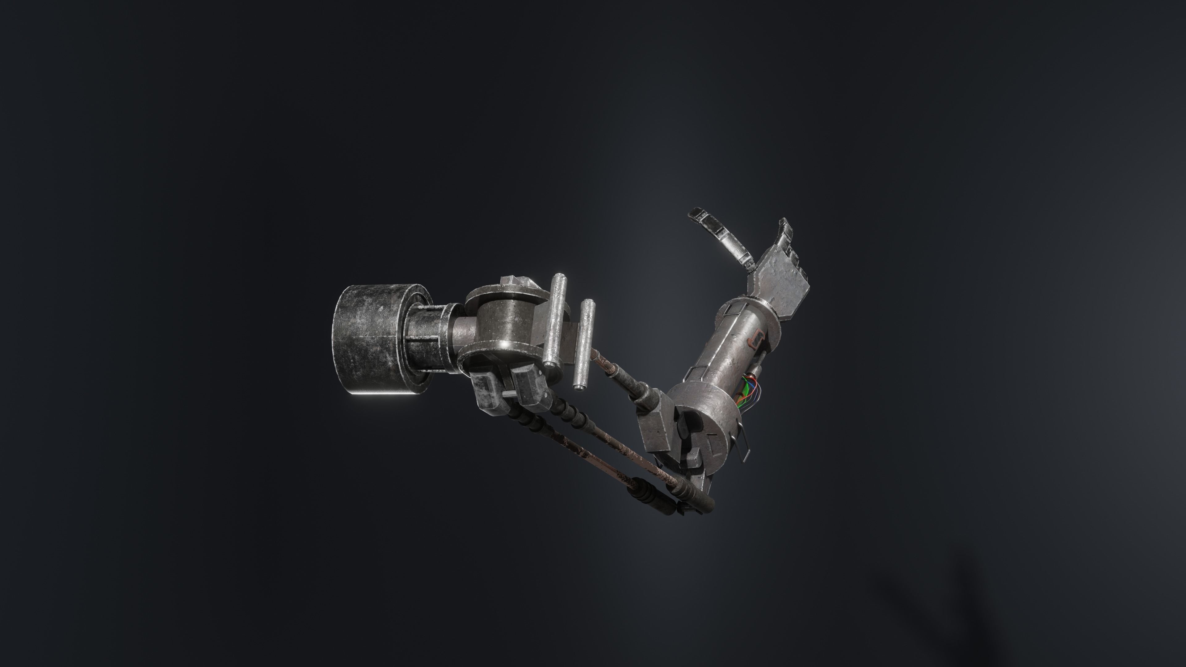 Prosthetic trash arm Low-poly 3D model_2