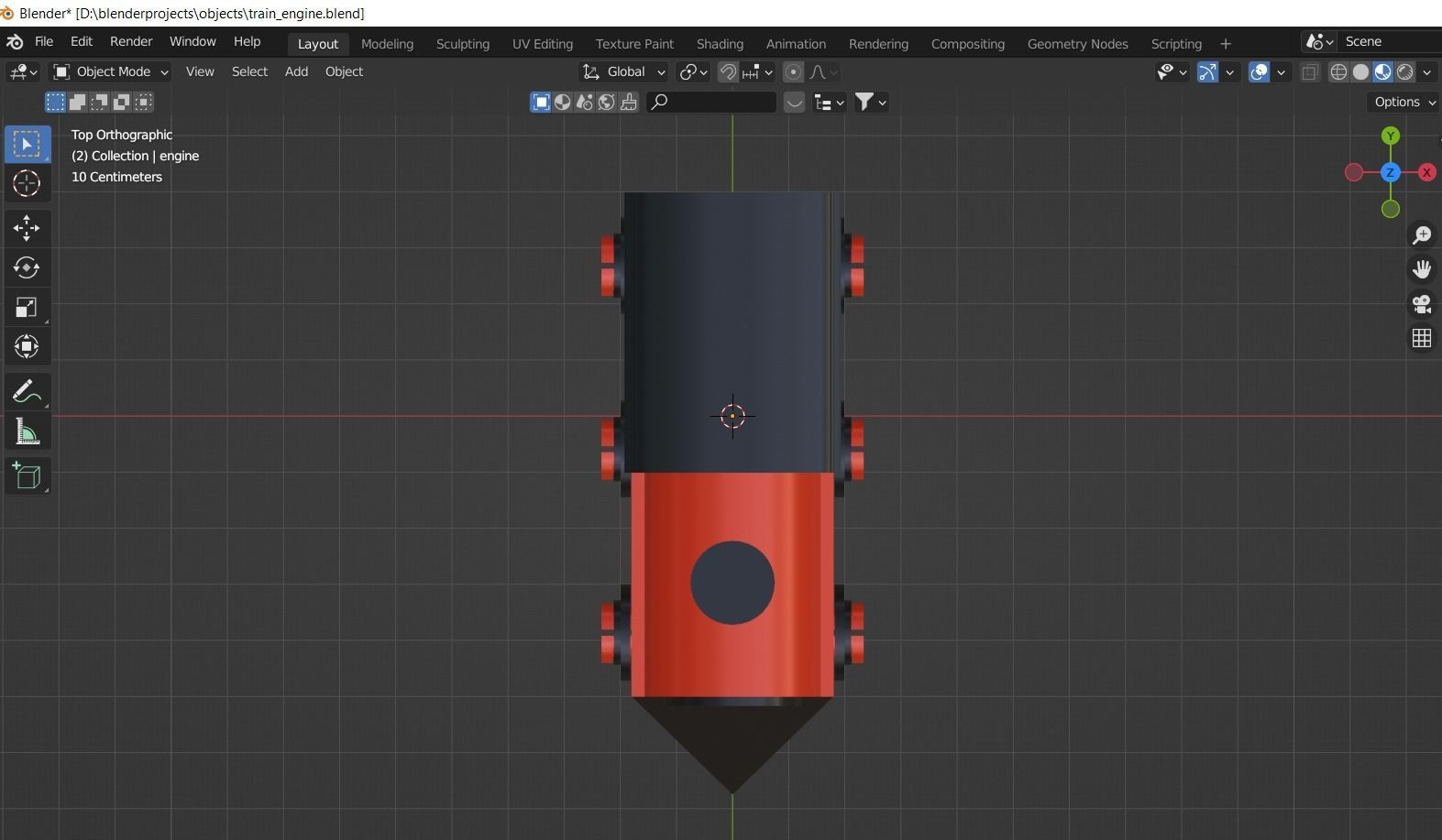 Toy train engine 3d model Low-poly 3D model_4