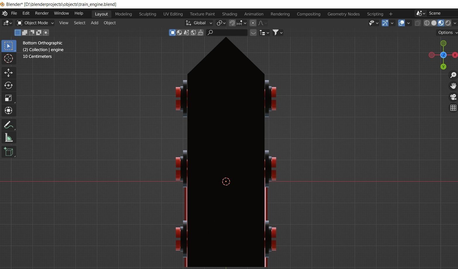 Toy train engine 3d model Low-poly 3D model_5