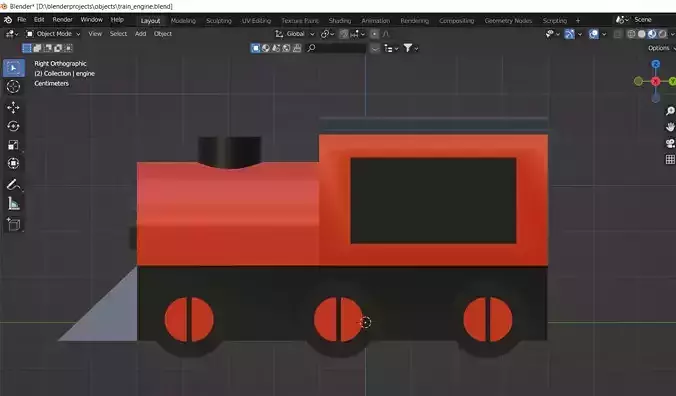 Toy train engine 3d model Low-poly 3D model Toy train engine 3d model Low-poly 3D model