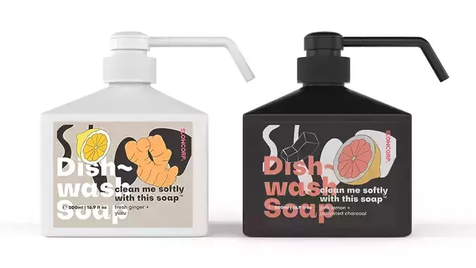 Toothpaste bottle of drink water soap