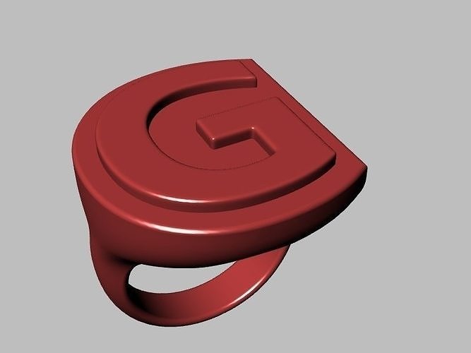 Signet G ring stl verified 3D print model