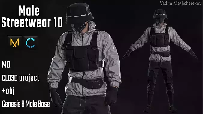 Male Streetwear 10 3D model