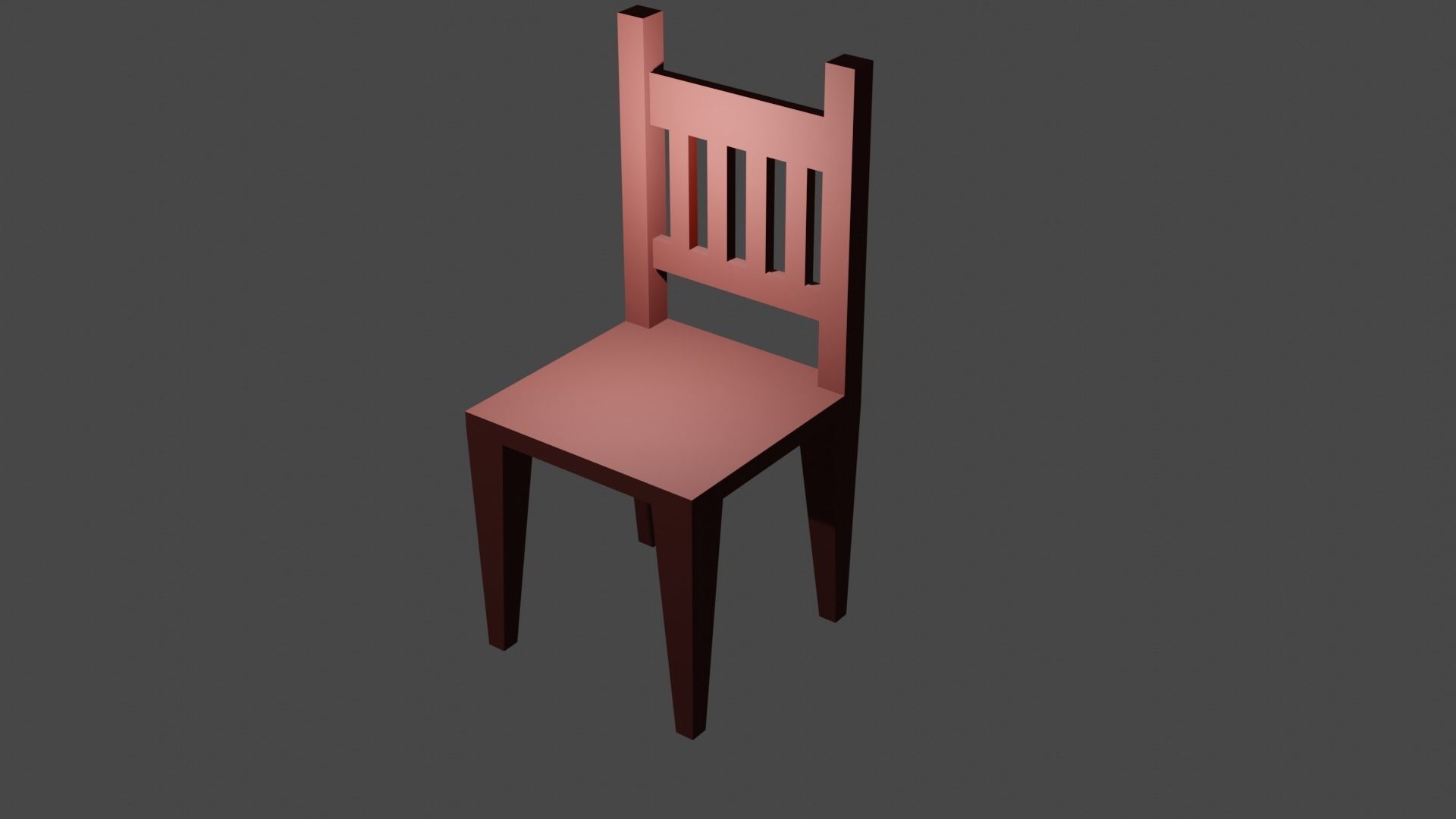 Stylized Wooden Table low-poly table with chairs ready 3D model Low-poly 3D model_5