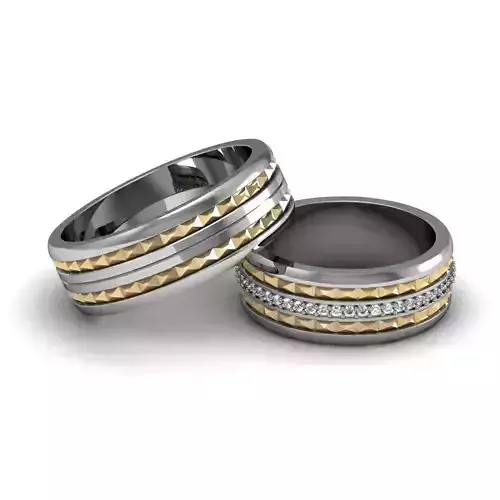 Two Engagement rings 3D print model