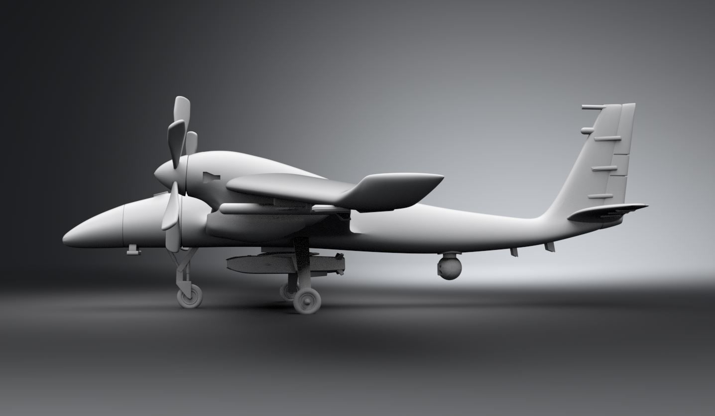 Bayraktar Akinci Scale model  3D print model_1