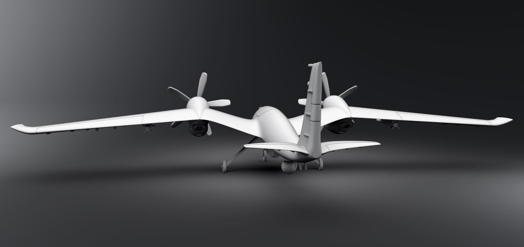 Bayraktar Akinci Scale model  3D print model_2