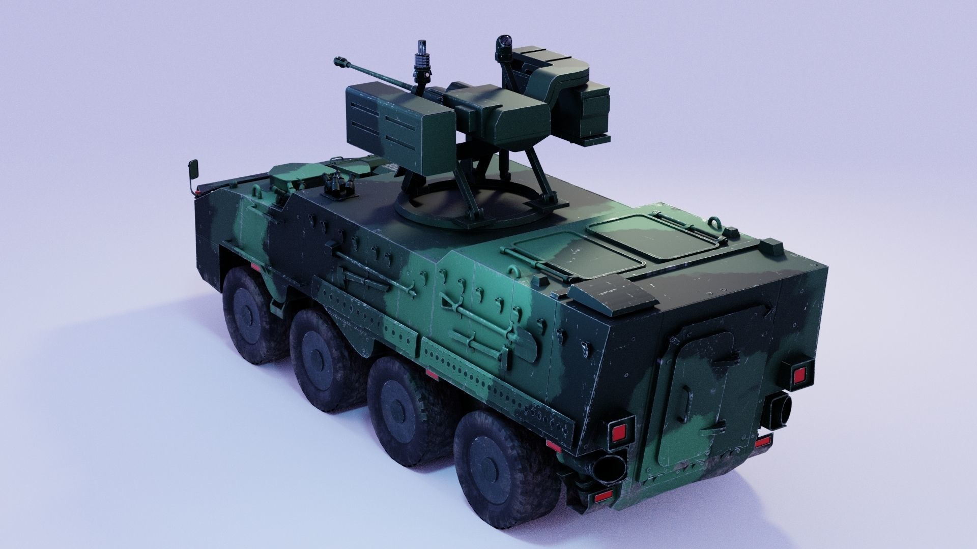 Pandur II 8x8 - Blender Asset Low-poly 3D model_7